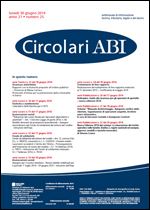 Immagine di Circolari ABI n. 25 del 30 giugno 2014