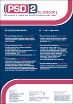 Immagine di PSD2 BlueBook N. 39 del 21 luglio 2020